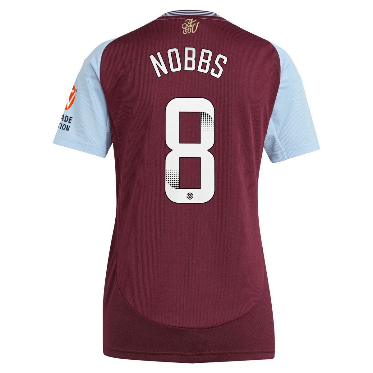 aston villa wsl adidas home shirt 2024-25 – womens with nobbs 8 printing Collection | Official Aston Villa Shirts