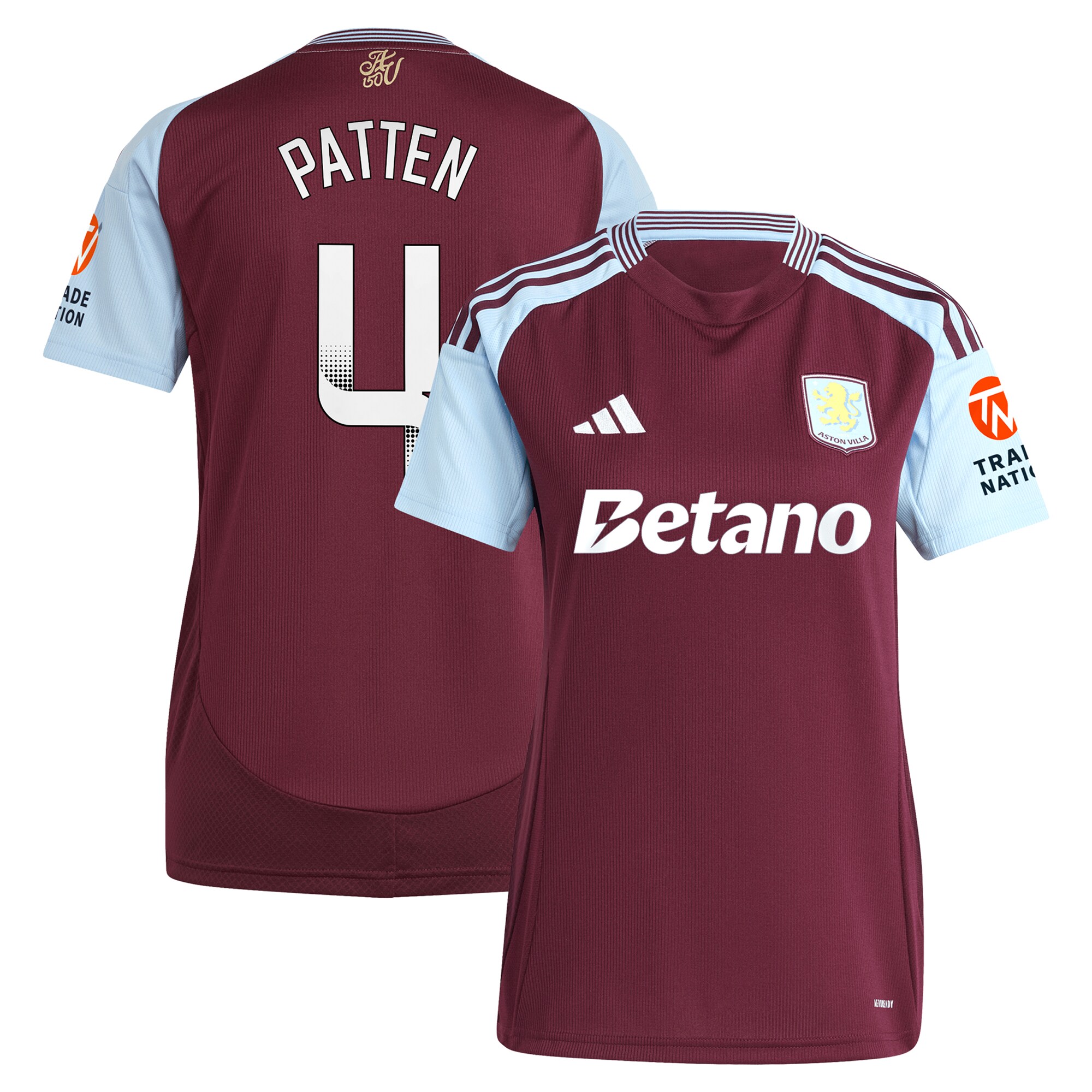 aston villa wsl adidas home shirt 2024-25 – womens with patten 4 printing Collection | Official Aston Villa Shirts