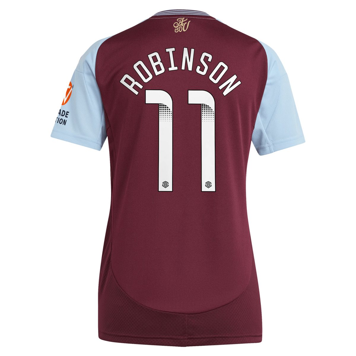 aston villa wsl adidas home shirt 2024-25 – womens with robinson 11 printing Collection | Official Aston Villa Shirts