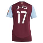 aston villa wsl adidas home shirt 2024-25 – womens with salmon 17 printing Collection | Official Aston Villa Shirts