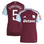 aston villa wsl adidas home shirt 2024-25 – womens with staniforth 5 printing Collection | Official Aston Villa Shirts