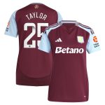 aston villa wsl adidas home shirt 2024-25 – womens with taylor 25 printing Collection | Official Aston Villa Shirts