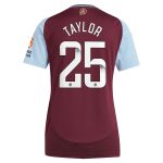 aston villa wsl adidas home shirt 2024-25 – womens with taylor 25 printing Collection | Official Aston Villa Shirts