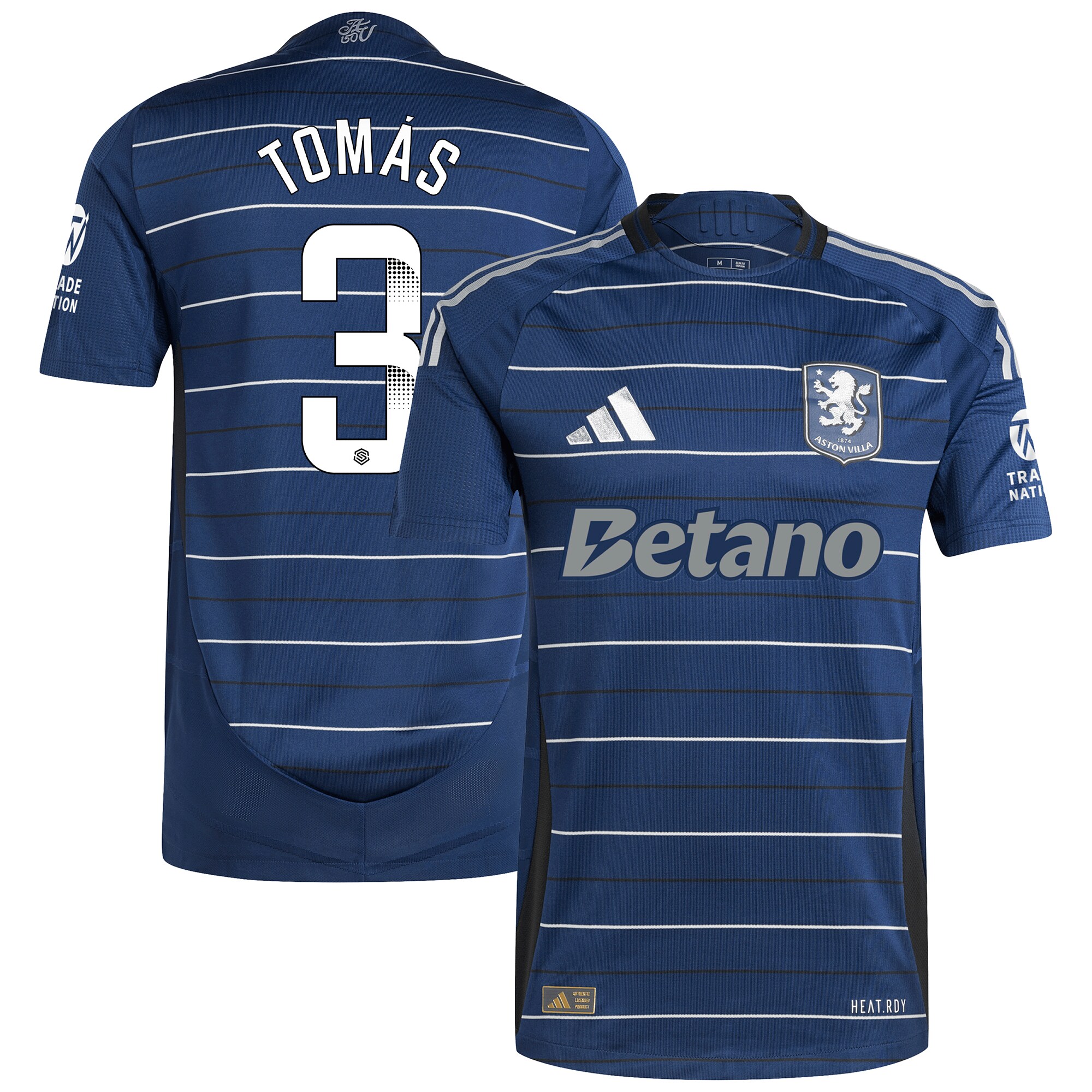 aston villa wsl adidas third authentic shirt 2024-25 with tomás 3 printing Collection | Official Aston Villa Shirts