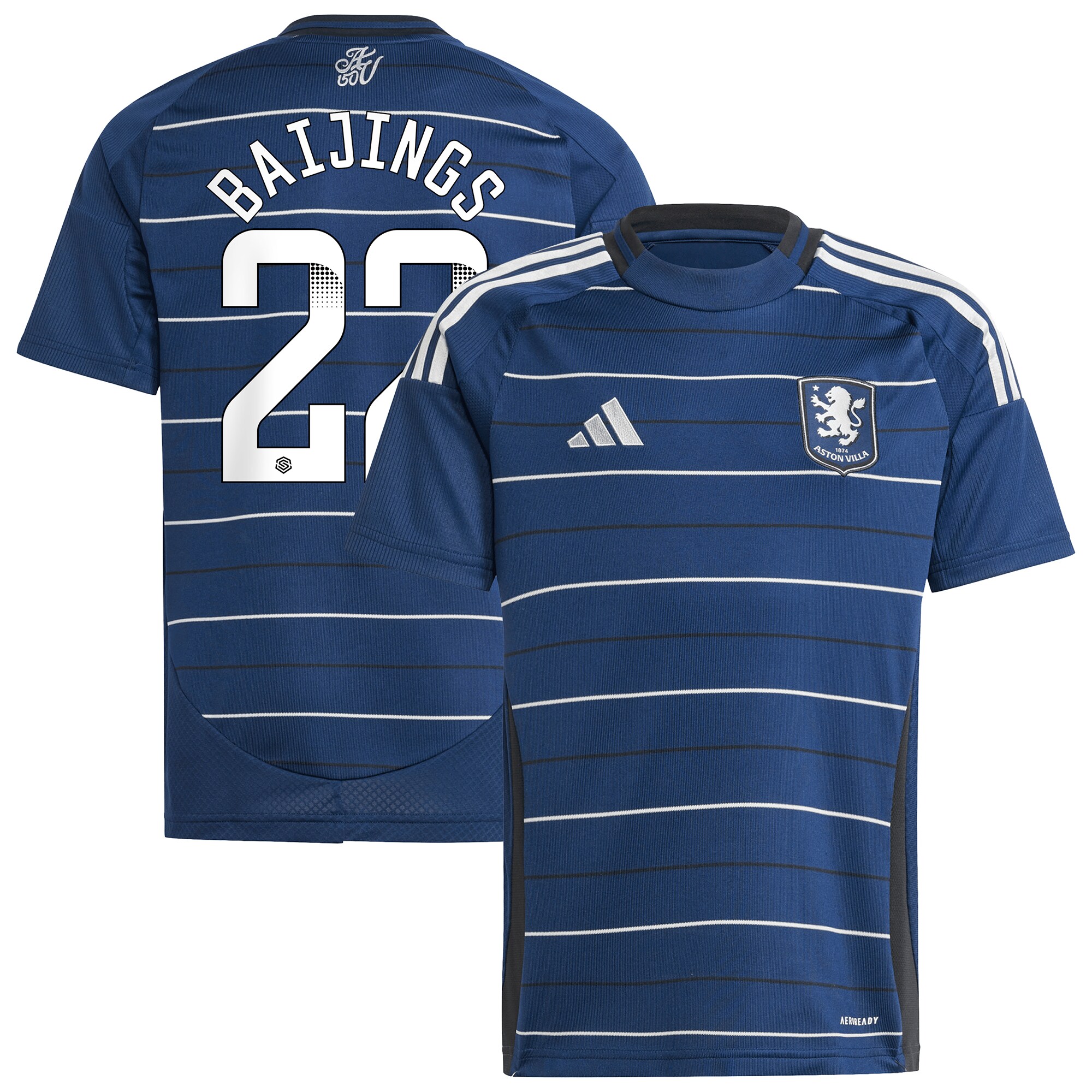 aston villa wsl adidas third shirt 2024-25 – kids with baijings 22 printing Collection | Official Aston Villa Shirts