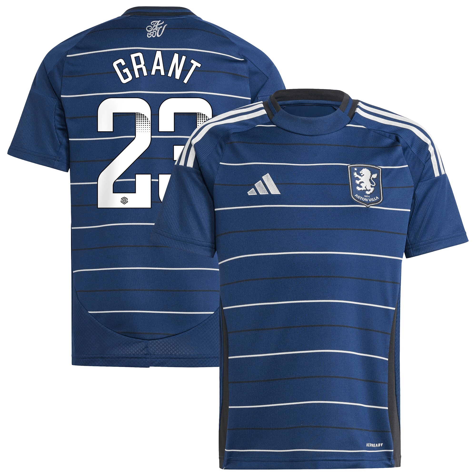 aston villa wsl adidas third shirt 2024-25 – kids with grant 23 printing Collection | Official Aston Villa Shirts
