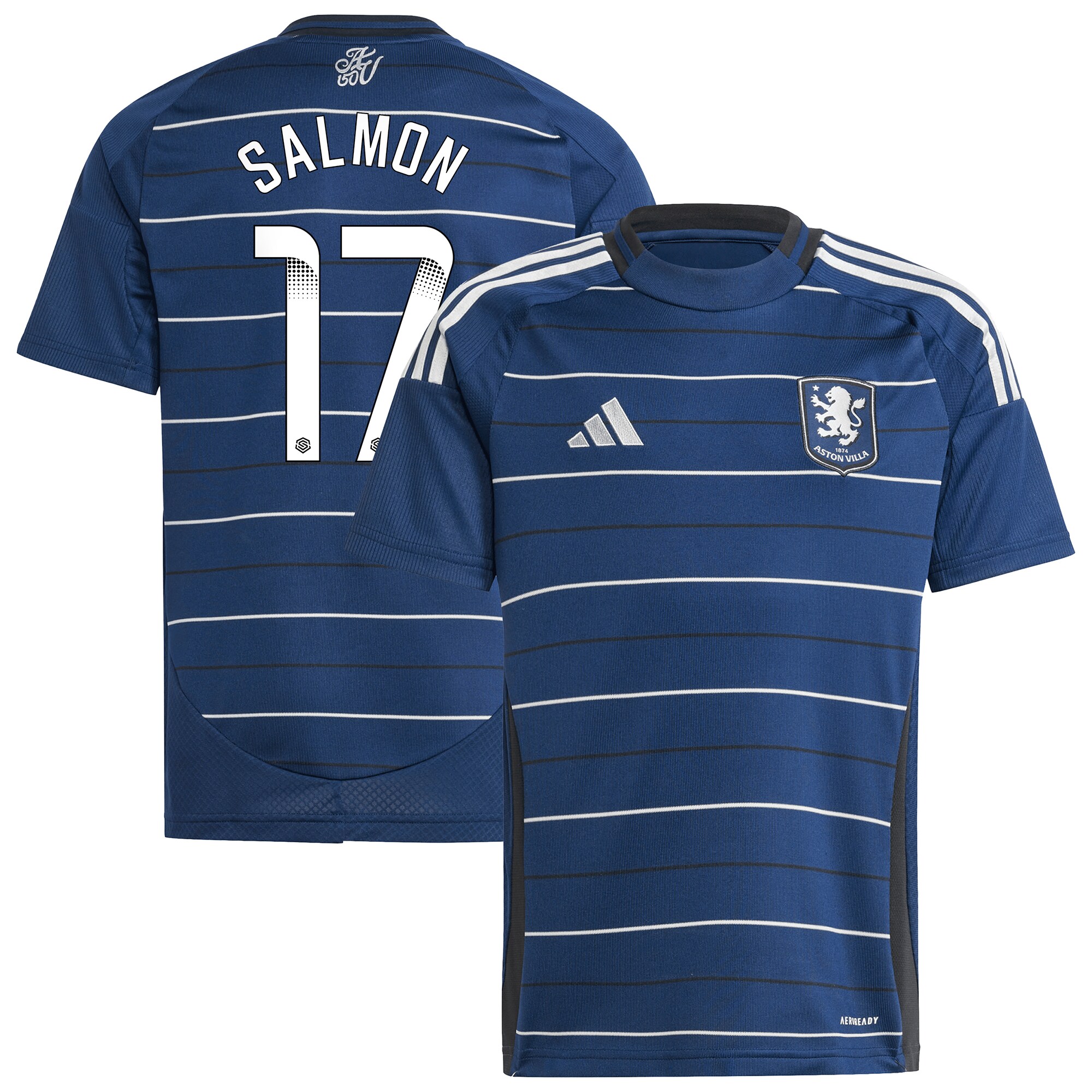 aston villa wsl adidas third shirt 2024-25 – kids with salmon 17 printing Collection | Official Aston Villa Shirts