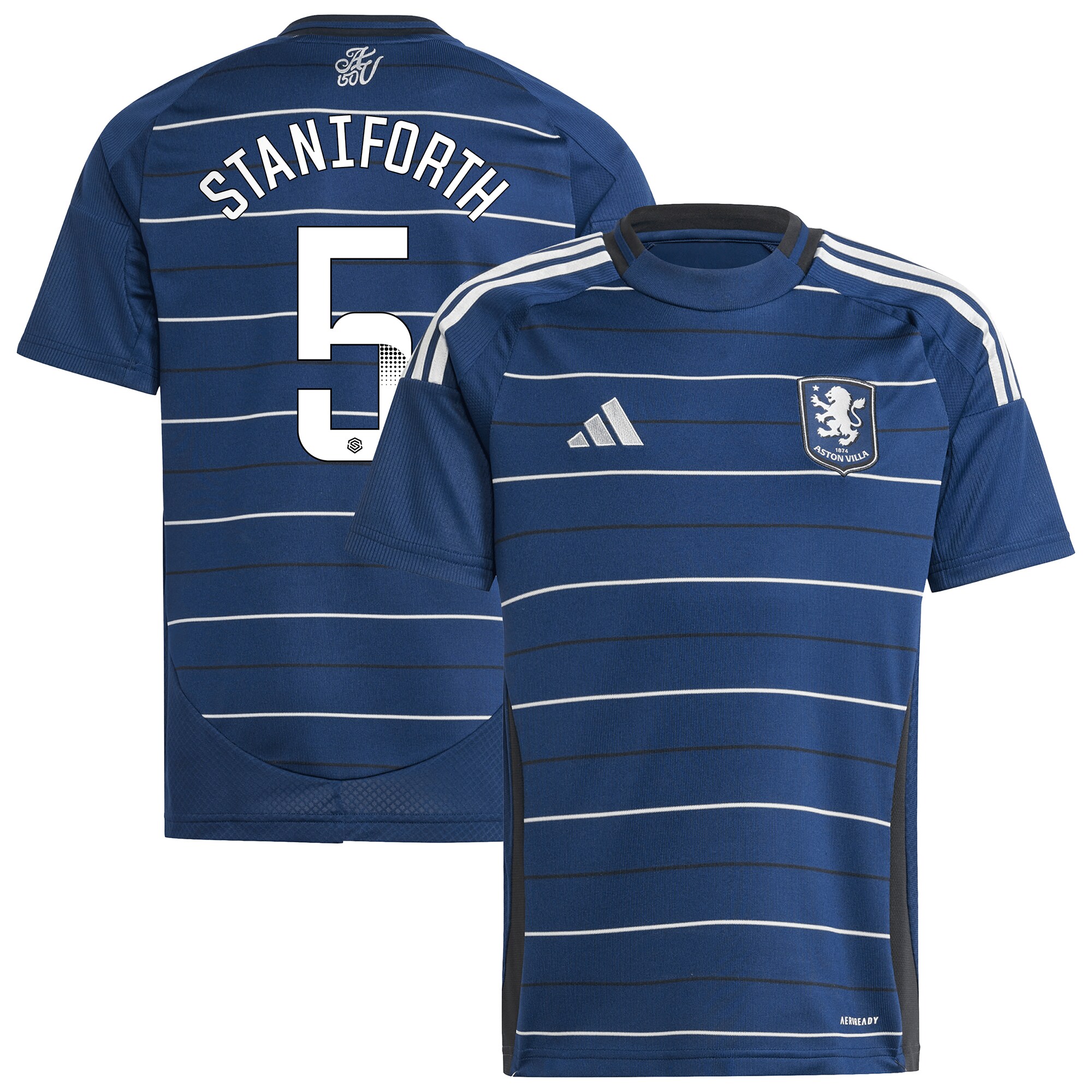 aston villa wsl adidas third shirt 2024-25 – kids with staniforth 5 printing Collection | Official Aston Villa Shirts