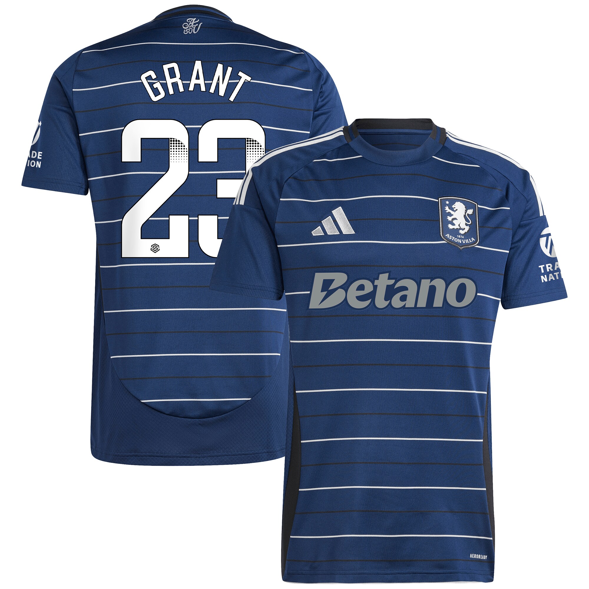 aston villa wsl adidas third shirt 2024-25 with grant 23 printing Collection | Official Aston Villa Shirts
