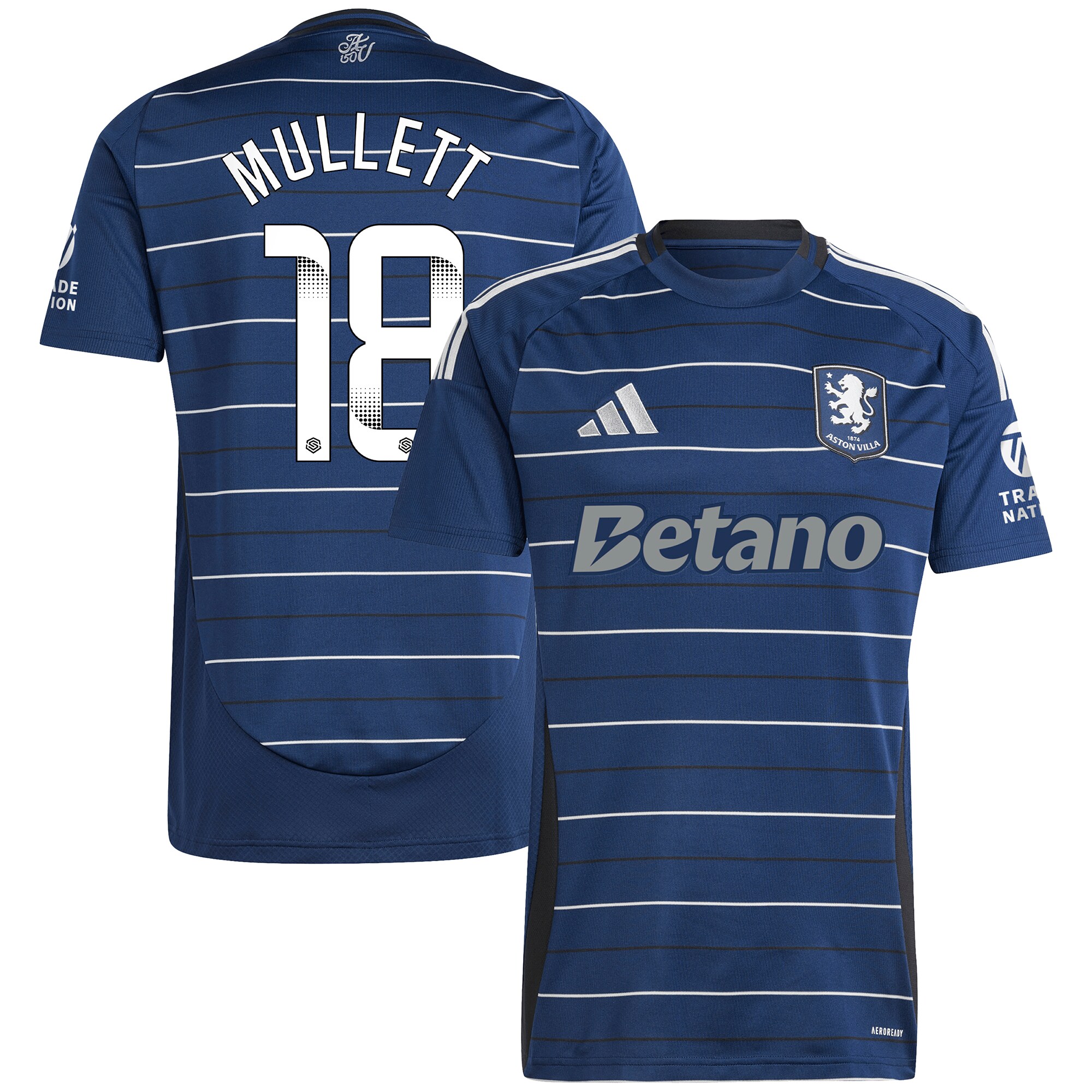 aston villa wsl adidas third shirt 2024-25 with mullett 18 printing Collection | Official Aston Villa Shirts