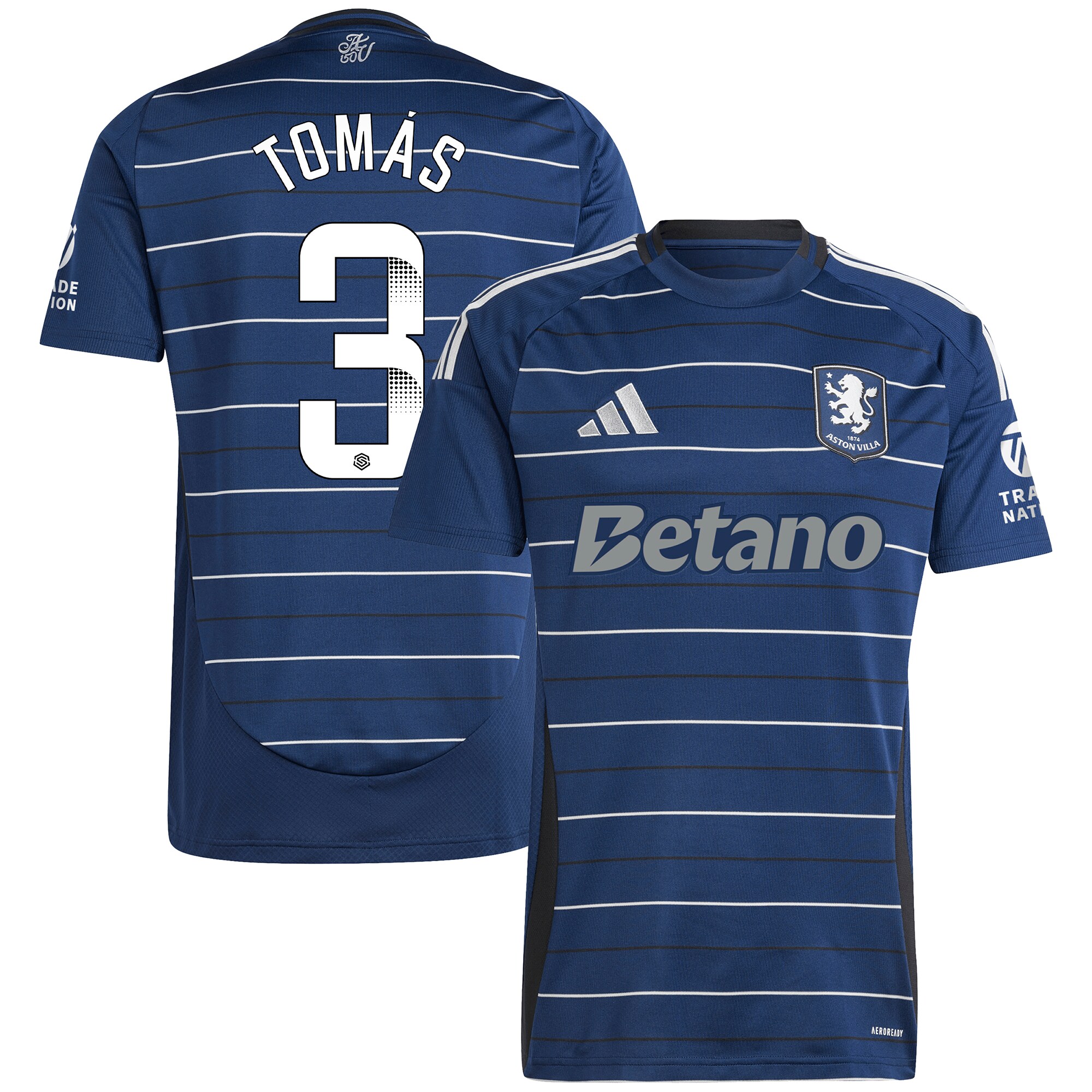 aston villa wsl adidas third shirt 2024-25 with tomás 3 printing Collection | Official Aston Villa Shirts