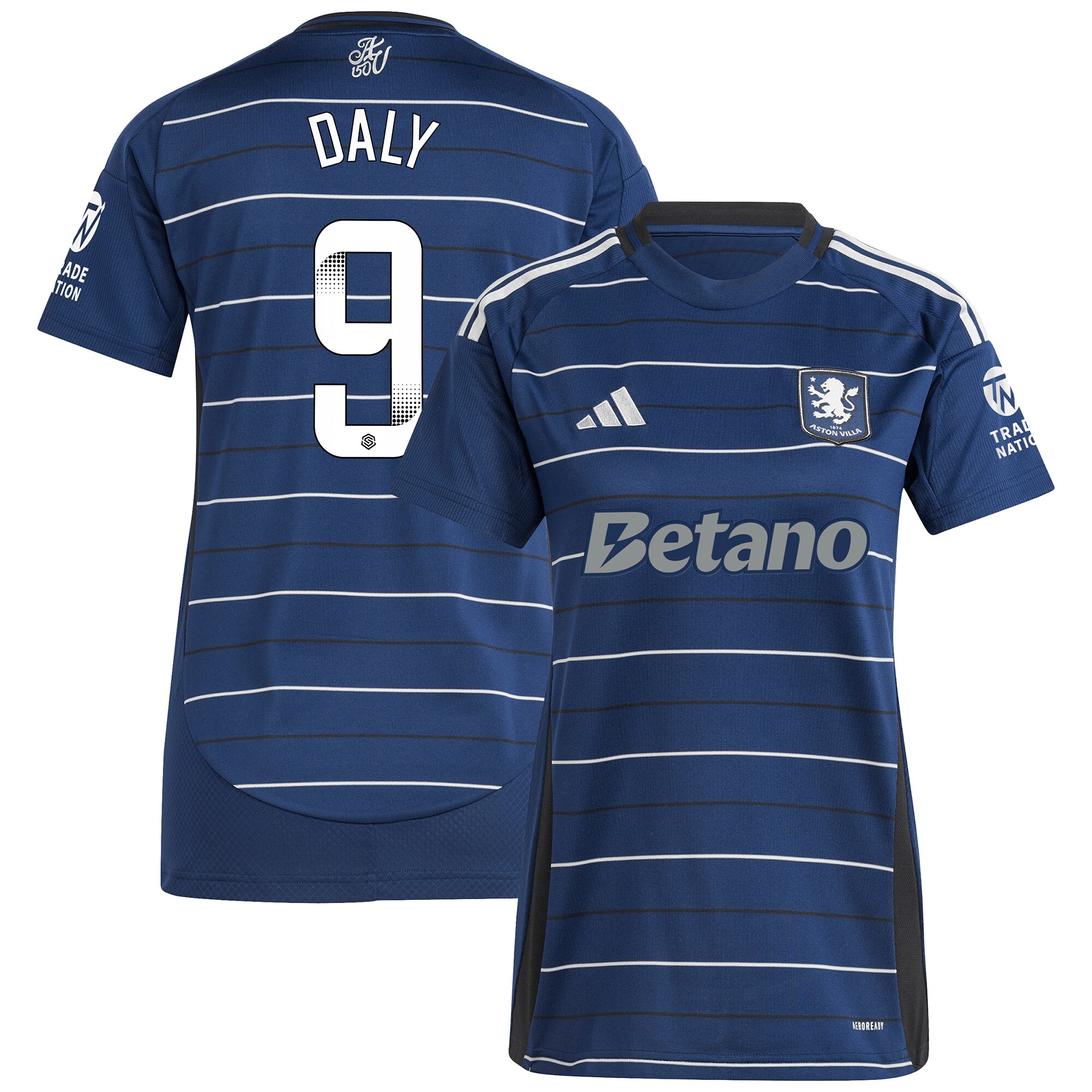 aston villa wsl adidas third shirt 2024-25 – womens with daly 9 printing Collection | Official Aston Villa Shirts