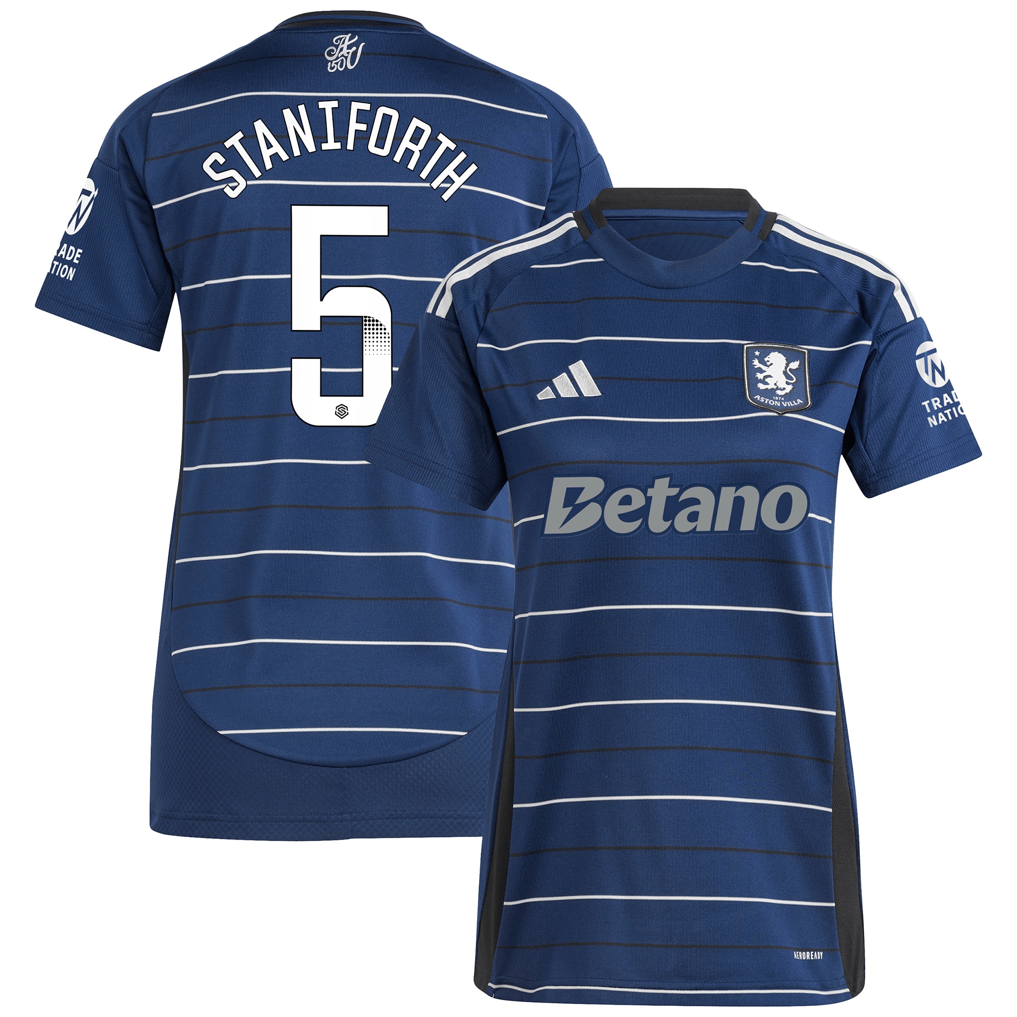 aston villa wsl adidas third shirt 2024-25 – womens with staniforth 5 printing Collection | Official Aston Villa Shirts