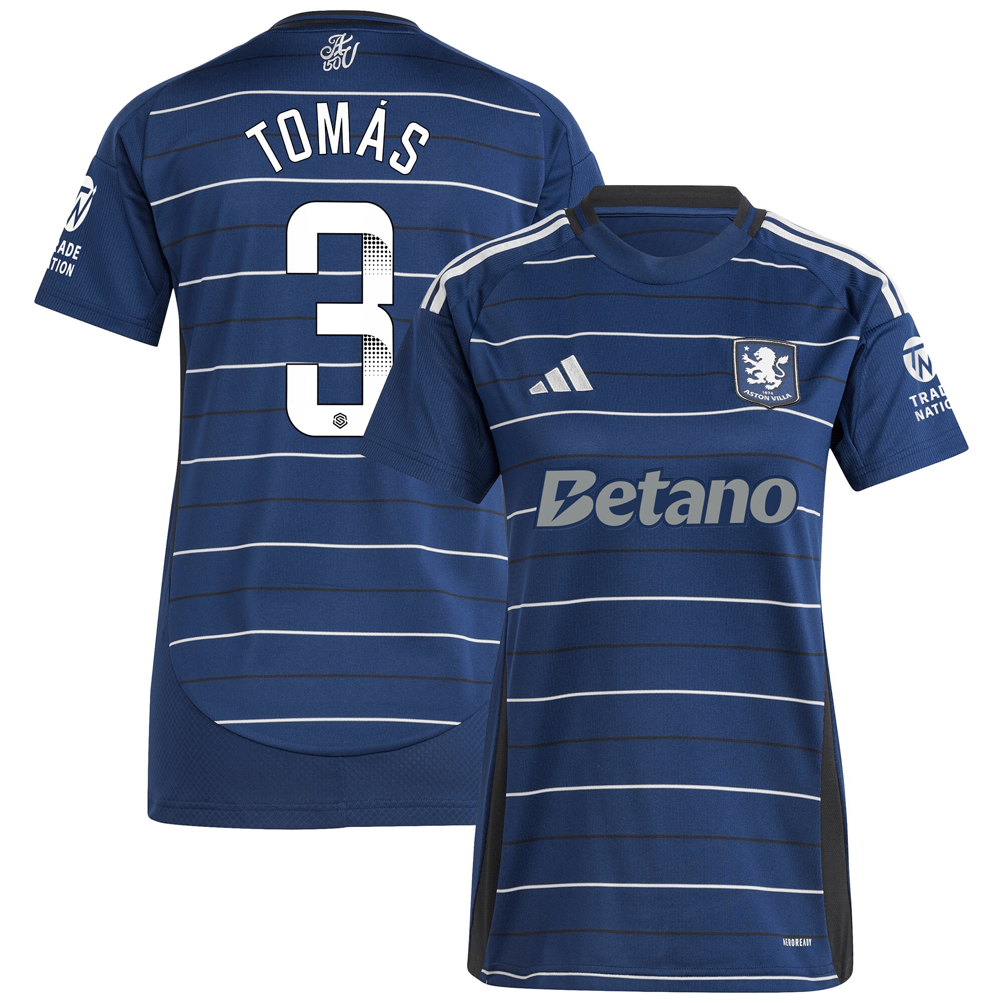 aston villa wsl adidas third shirt 2024-25 – womens with tomás 3 printing Collection | Official Aston Villa Shirts