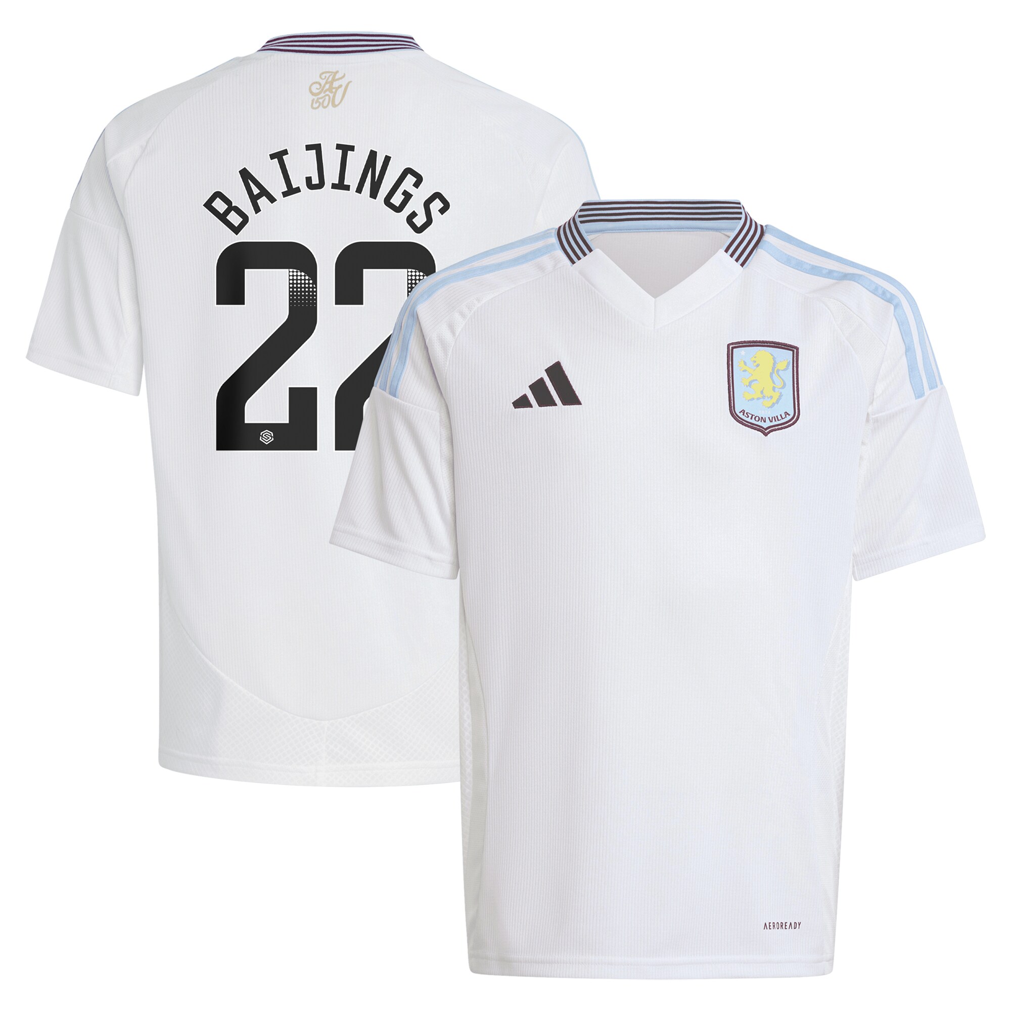 aston villa wsl away shirt 2024-25 – kids with baijings 22 printing Collection | Official Aston Villa Shirts