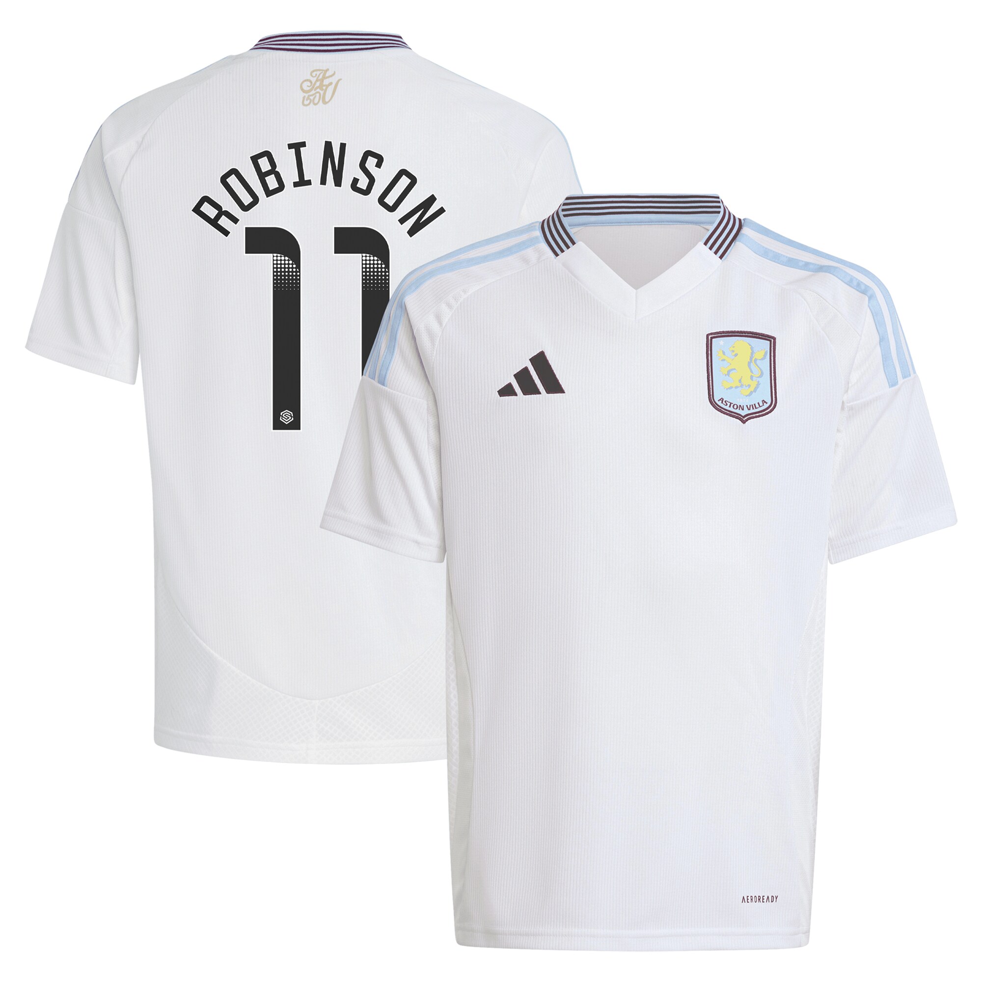 aston villa wsl away shirt 2024-25 – kids with robinson 11 printing Collection | Official Aston Villa Shirts