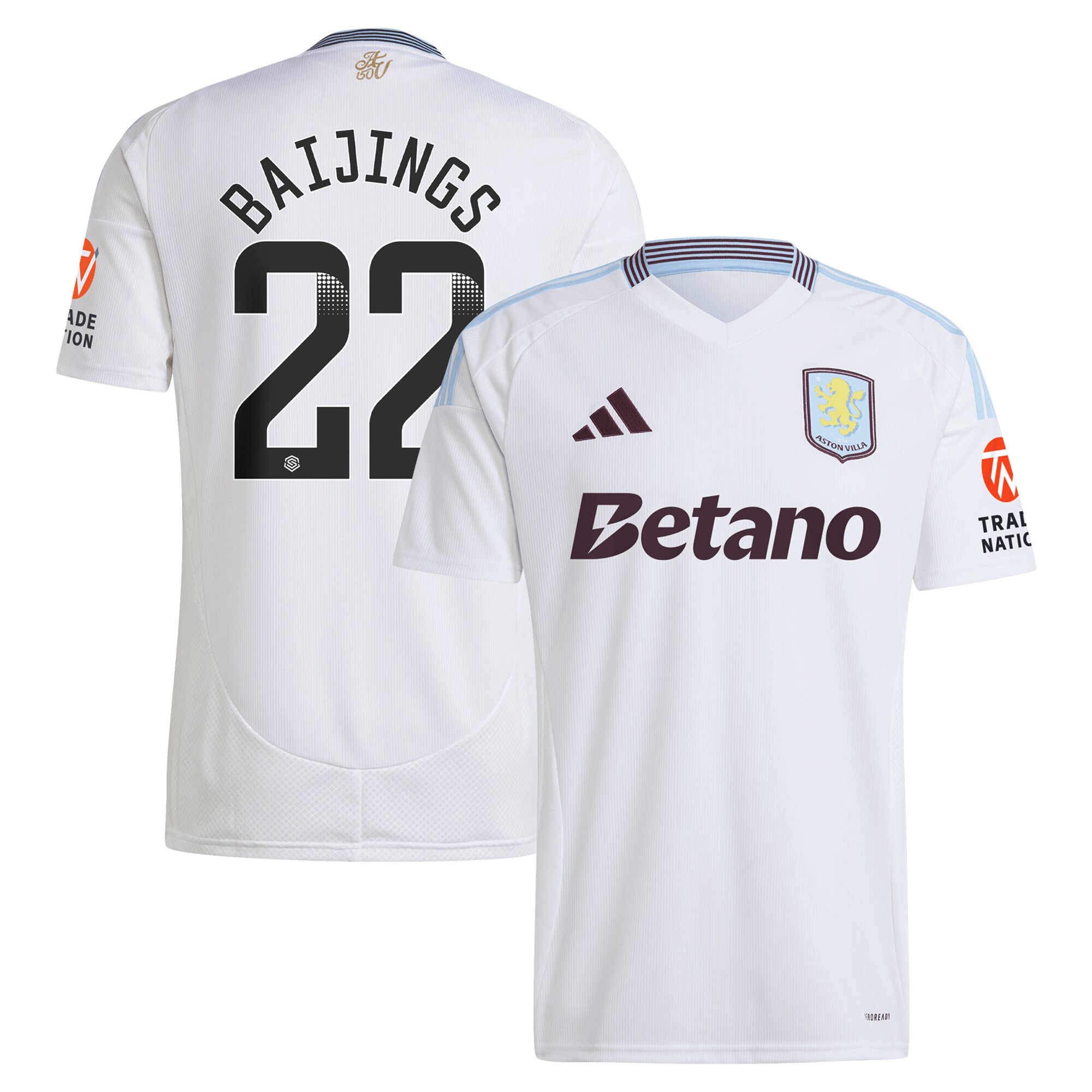 aston villa wsl away shirt 2024-25 with baijings 22 printing Collection | Official Aston Villa Shirts