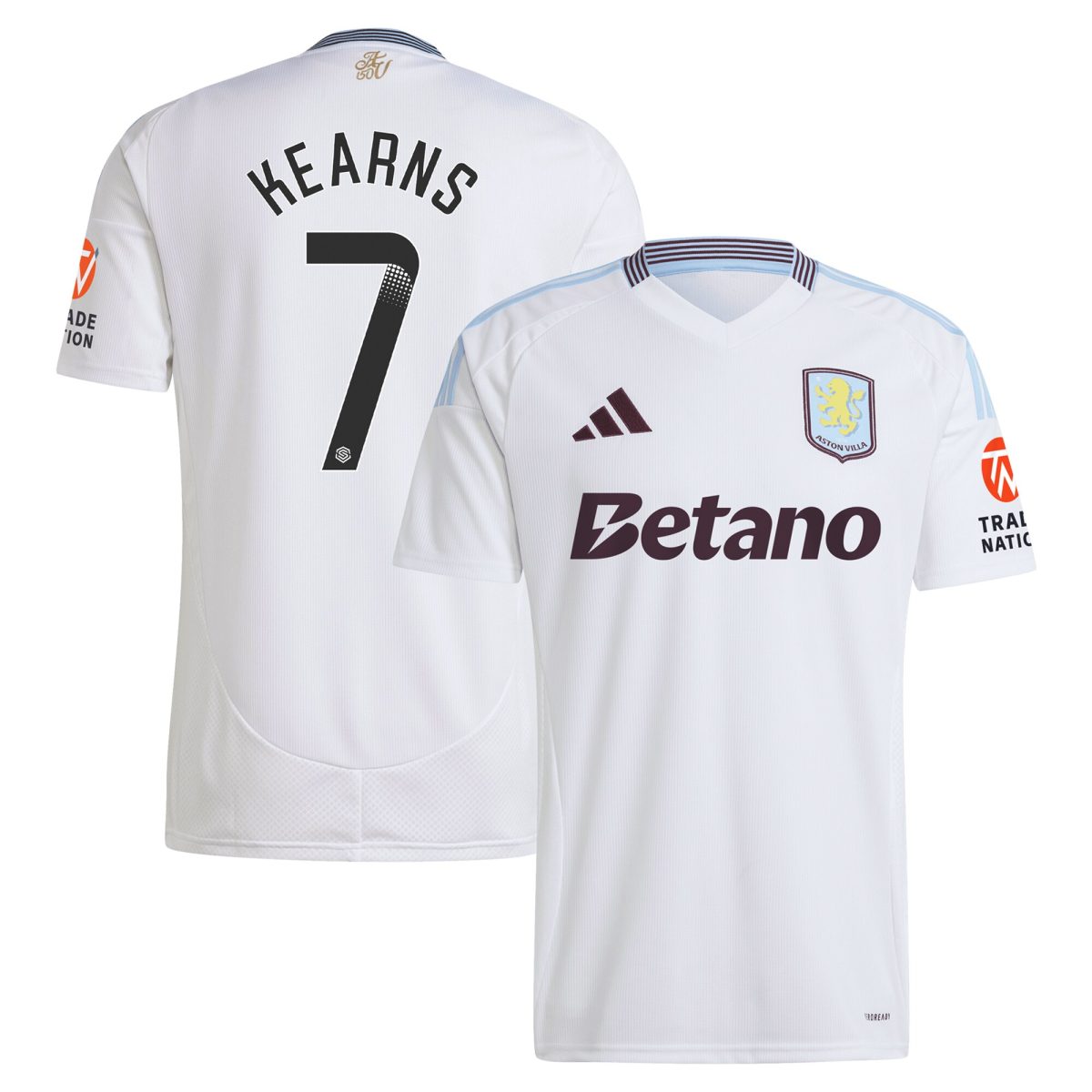 aston villa wsl away shirt 2024-25 with kearns 7 printing Collection | Official Aston Villa Shirts