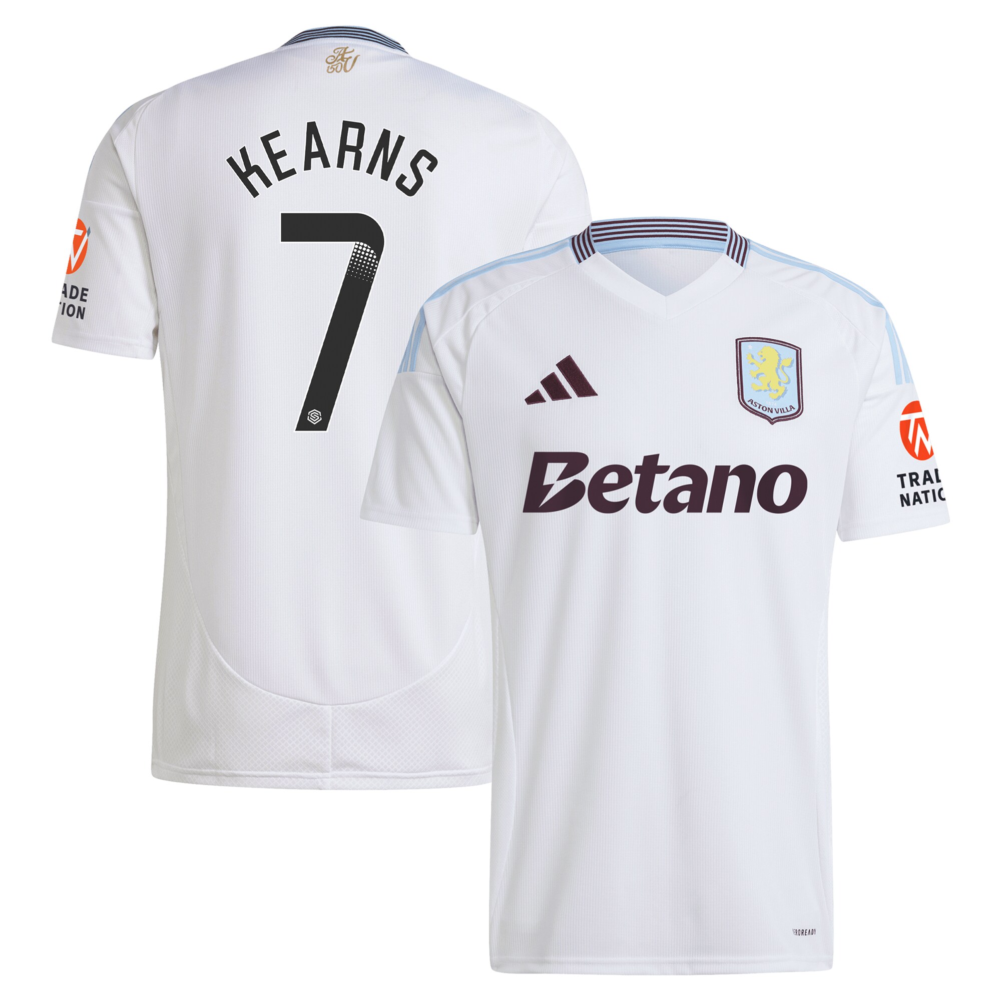 aston villa wsl away shirt 2024-25 with kearns 7 printing Collection | Official Aston Villa Shirts