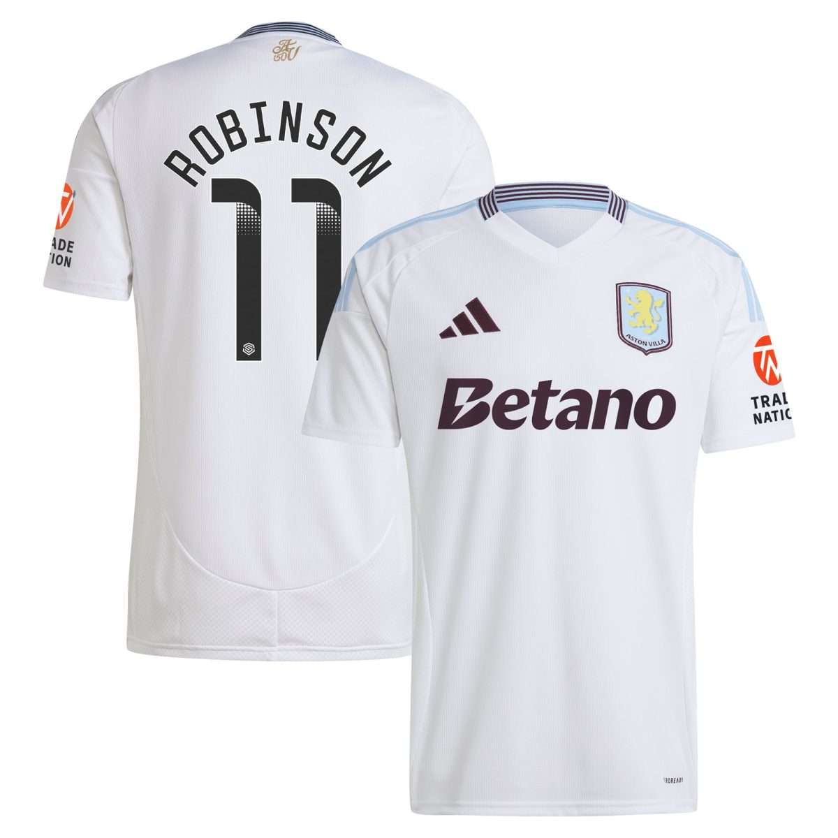aston villa wsl away shirt 2024-25 with robinson 11 printing Collection | Official Aston Villa Shirts