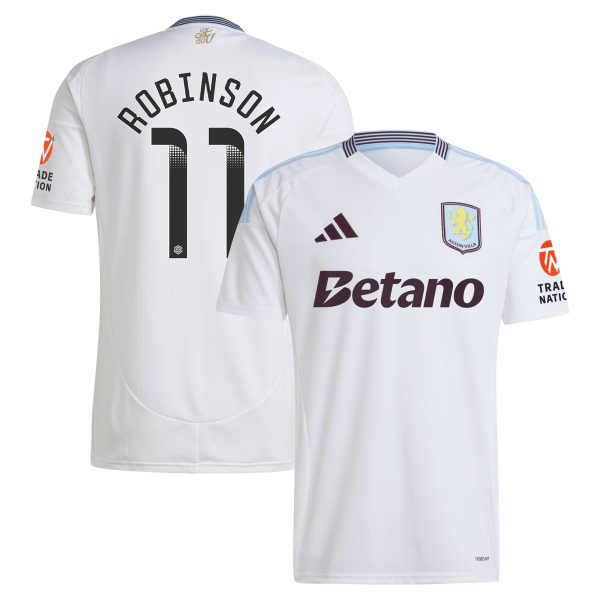 aston villa wsl away shirt 2024-25 with robinson 11 printing Collection | Official Aston Villa Shirts
