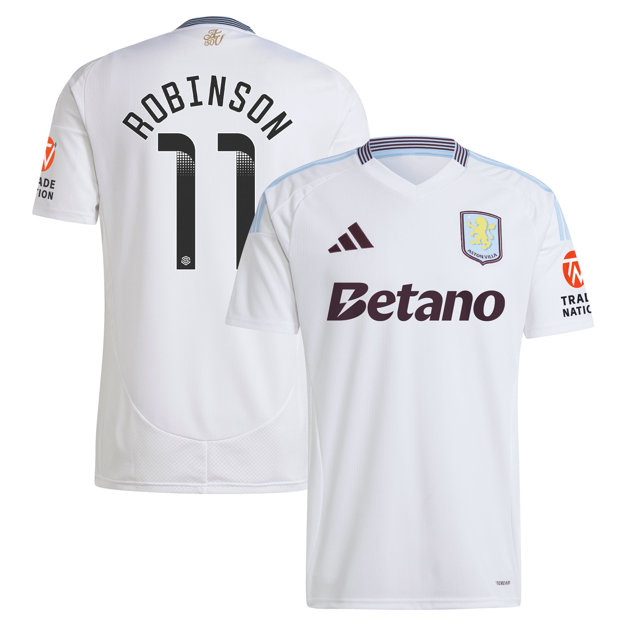 aston villa wsl away shirt 2024-25 with robinson 11 printing Collection | Official Aston Villa Shirts