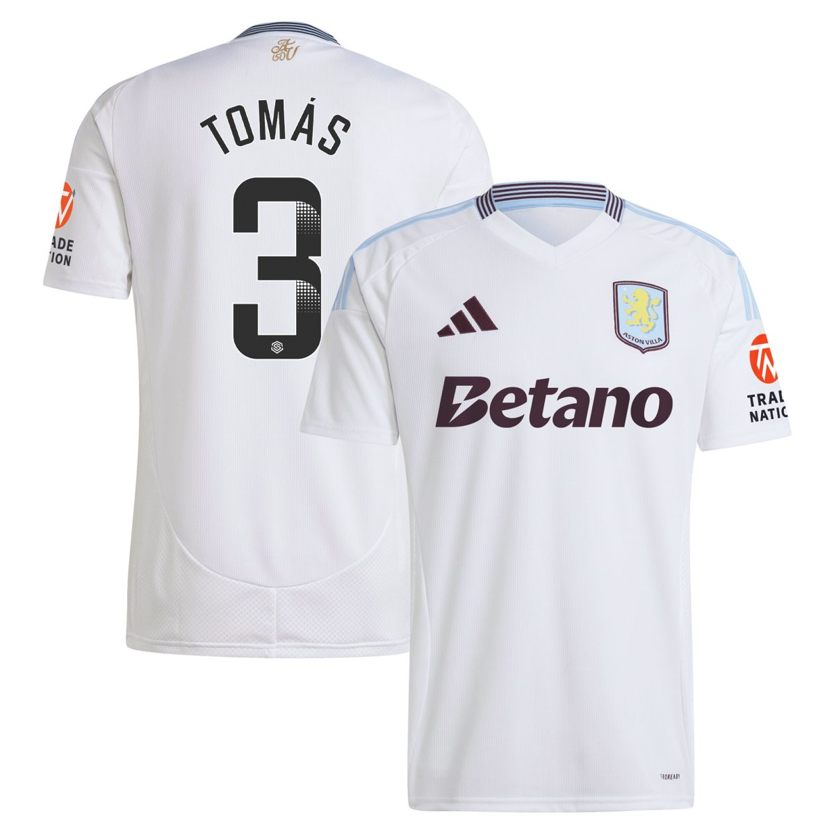 aston villa wsl away shirt 2024-25 with tomás 3 printing Collection | Official Aston Villa Shirts