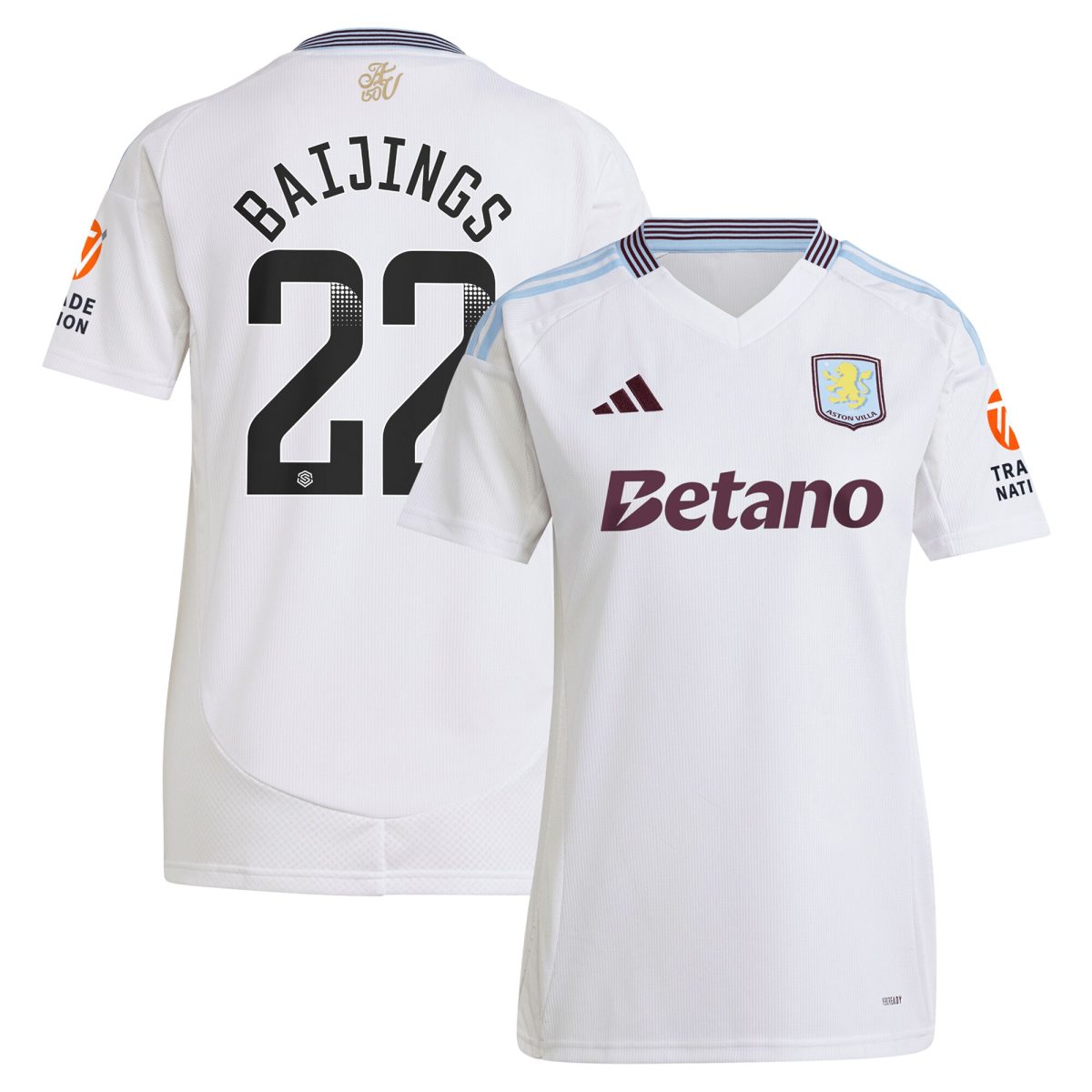 aston villa wsl away shirt 2024-25 – womens with baijings 22 printing Collection | Official Aston Villa Shirts