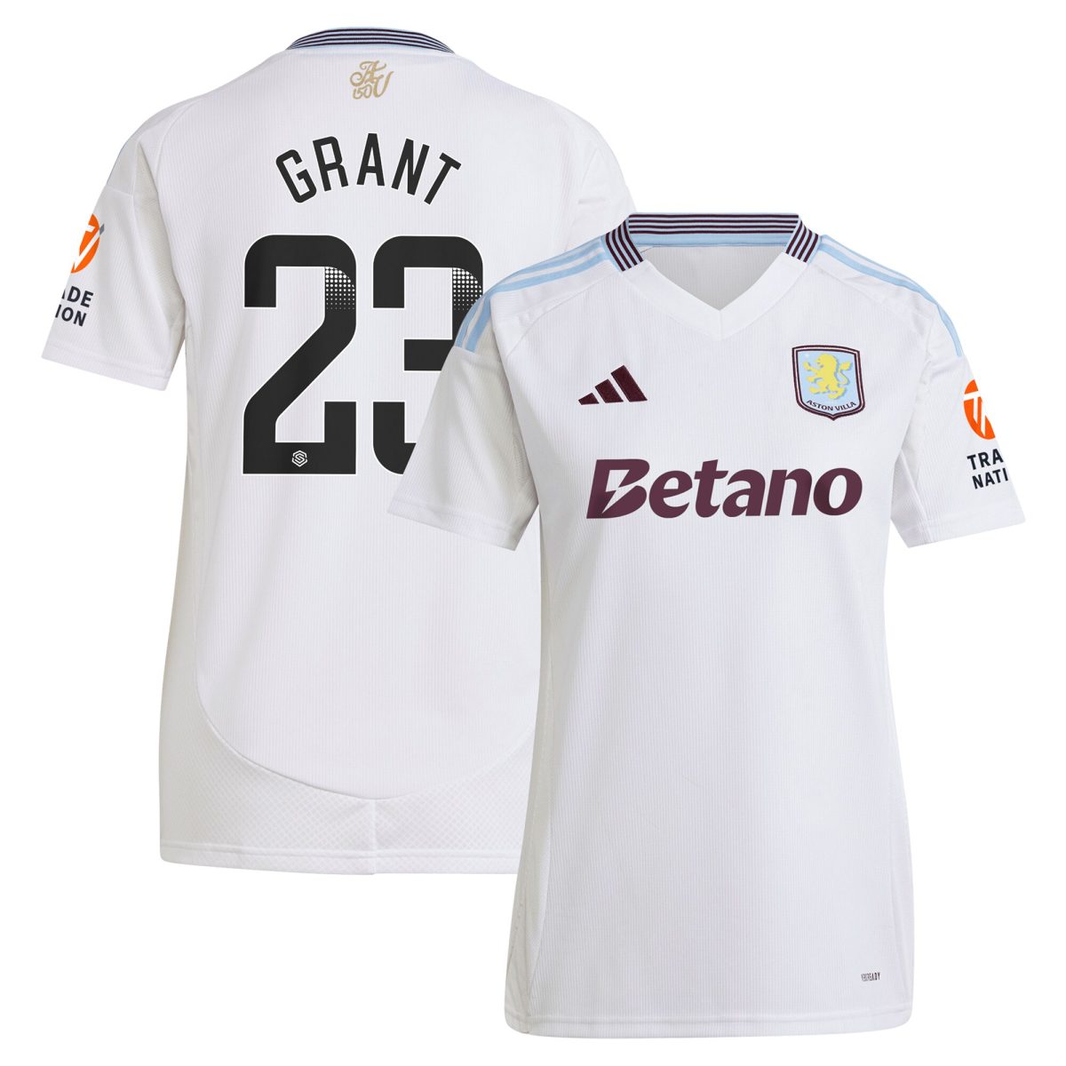 aston villa wsl away shirt 2024-25 – womens with grant 23 printing Collection | Official Aston Villa Shirts