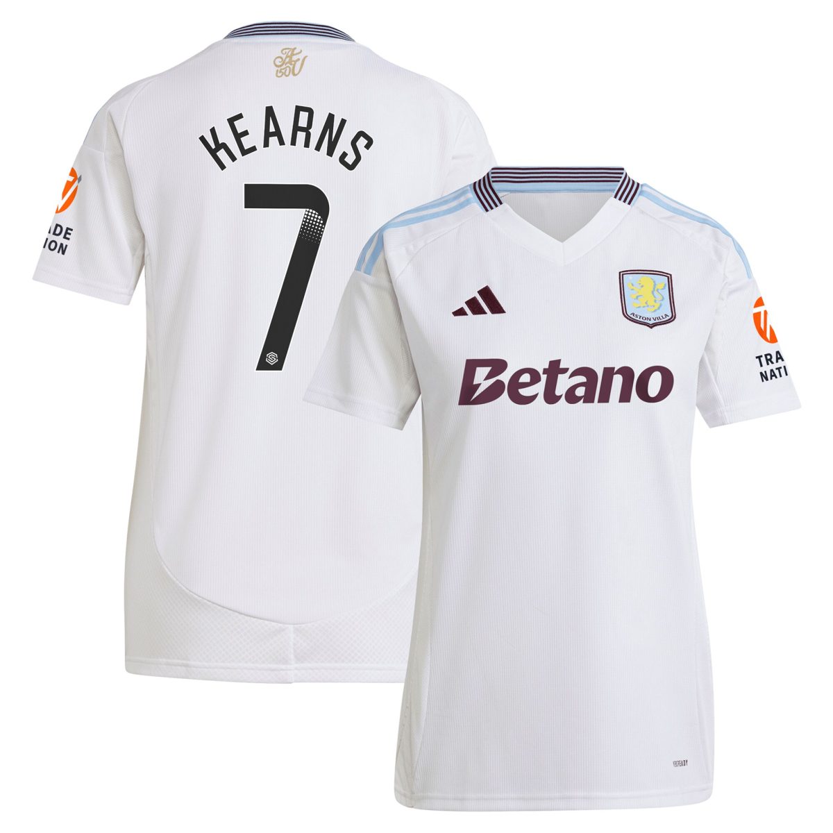 aston villa wsl away shirt 2024-25 – womens with kearns 7 printing Collection | Official Aston Villa Shirts