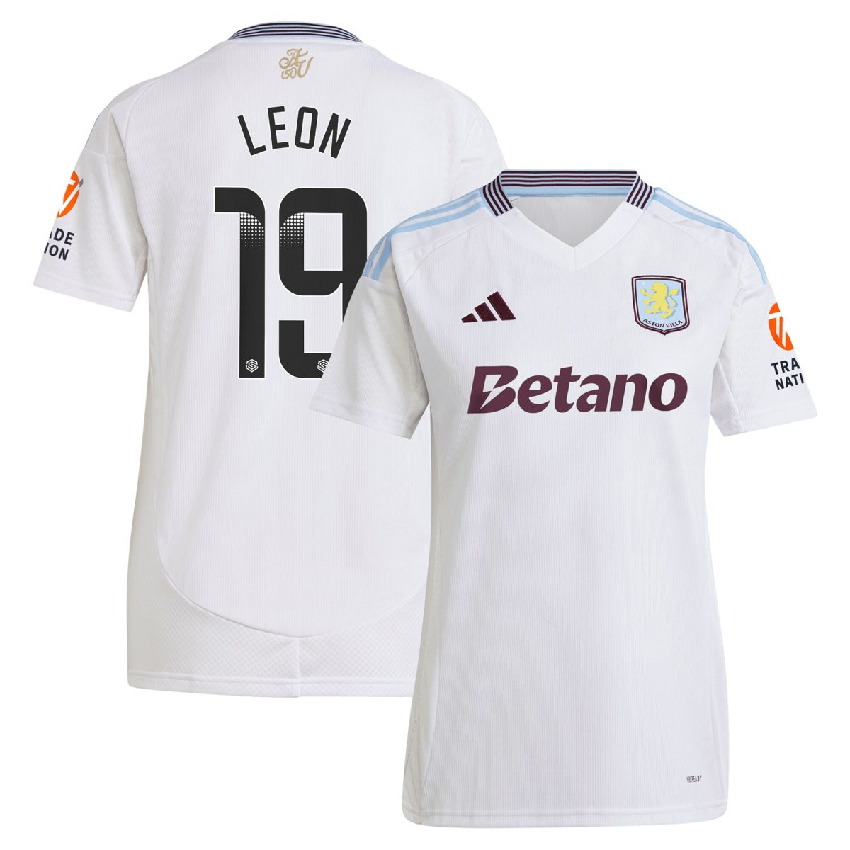 aston villa wsl away shirt 2024-25 – womens with leon 19 printing Collection | Official Aston Villa Shirts