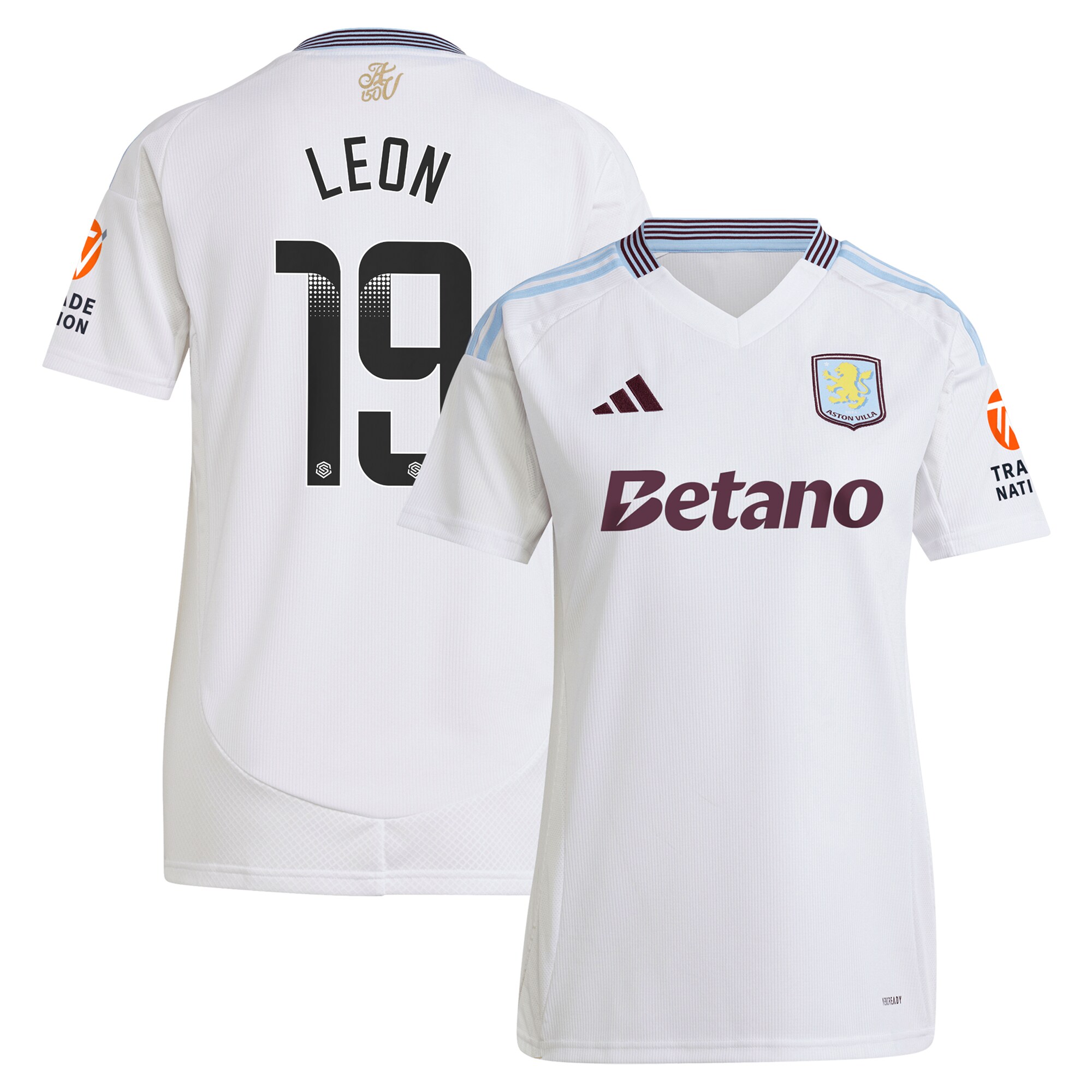 aston villa wsl away shirt 2024-25 – womens with leon 19 printing Collection | Official Aston Villa Shirts