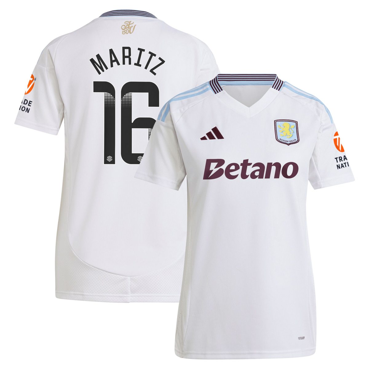 aston villa wsl away shirt 2024-25 – womens with maritz 16 printing Collection | Official Aston Villa Shirts