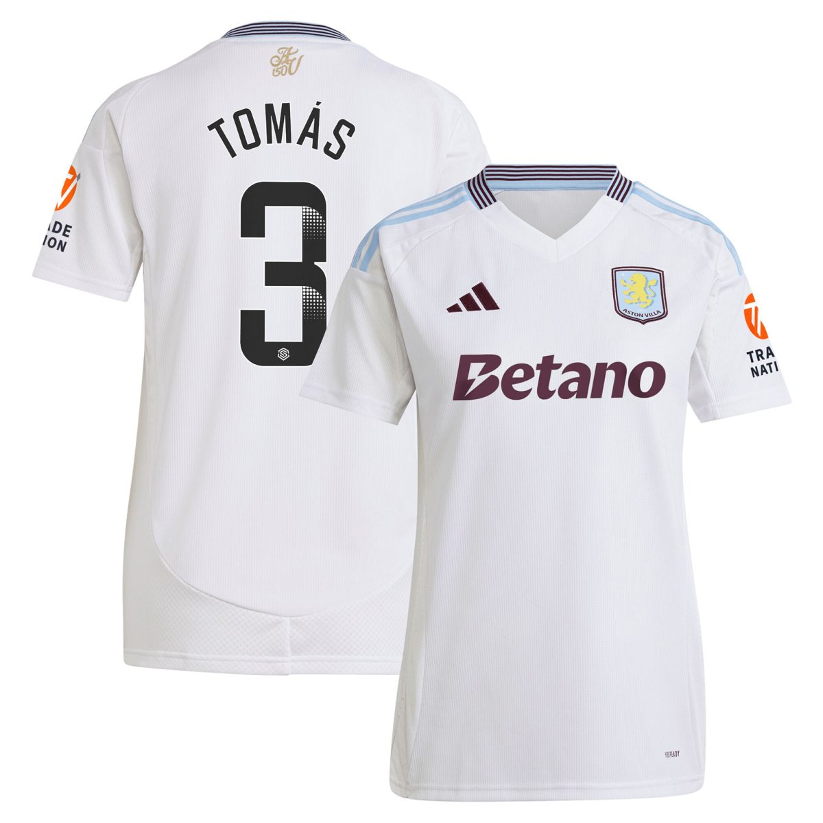 aston villa wsl away shirt 2024-25 – womens with tomás 3 printing Collection | Official Aston Villa Shirts